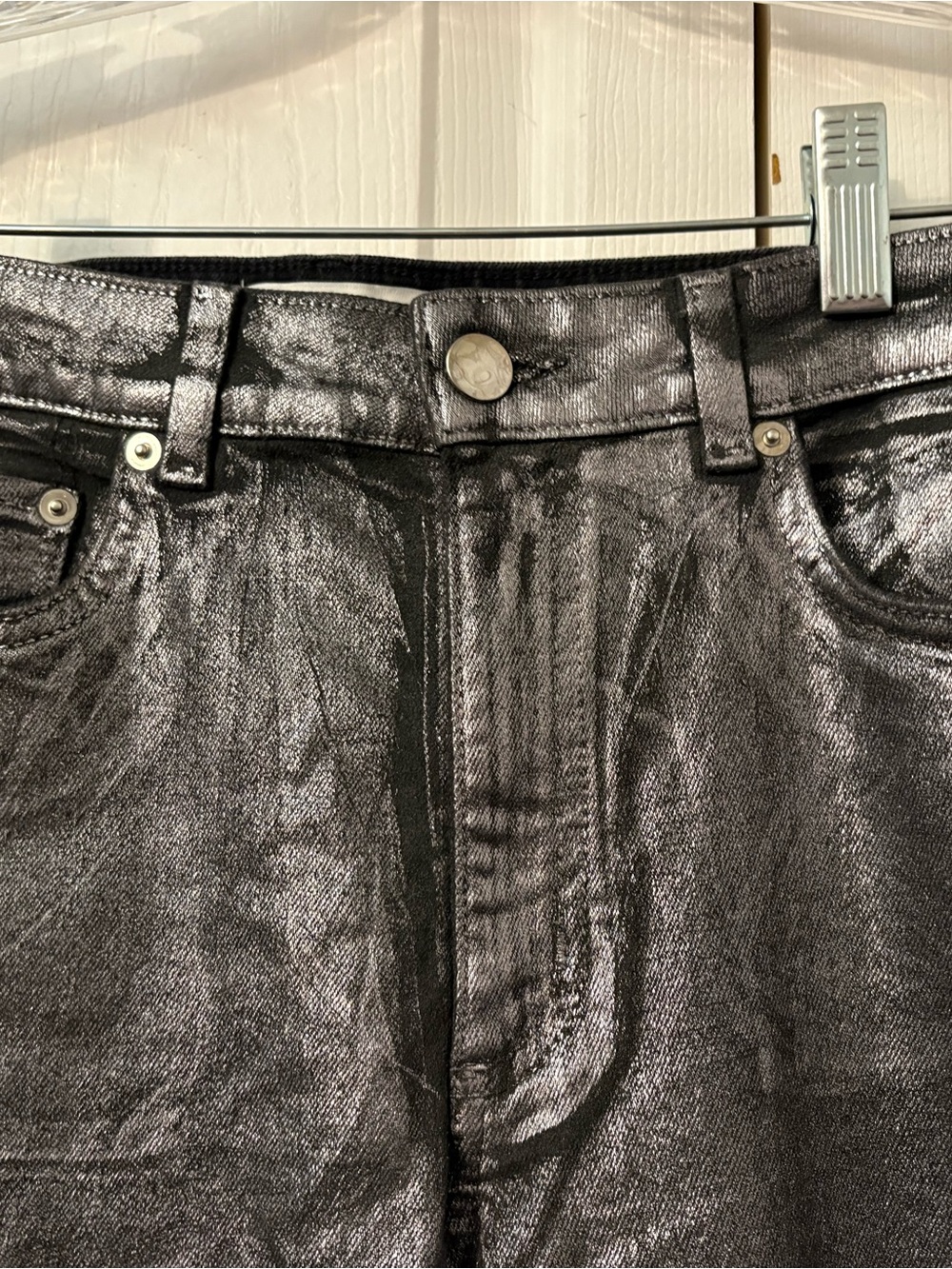 & Other Stories Black Coated Skinny Jeans - Picture 3 of 5